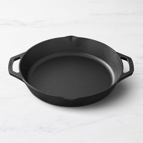 Lodge Seasoned Cast Iron Double-Handled Skillet, 12