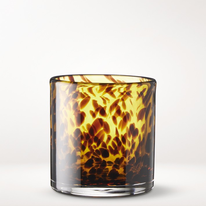 Marlo Thomas x Williams Sonoma Tortoise Shell Double Old-Fashioned Glasses, Set of 4