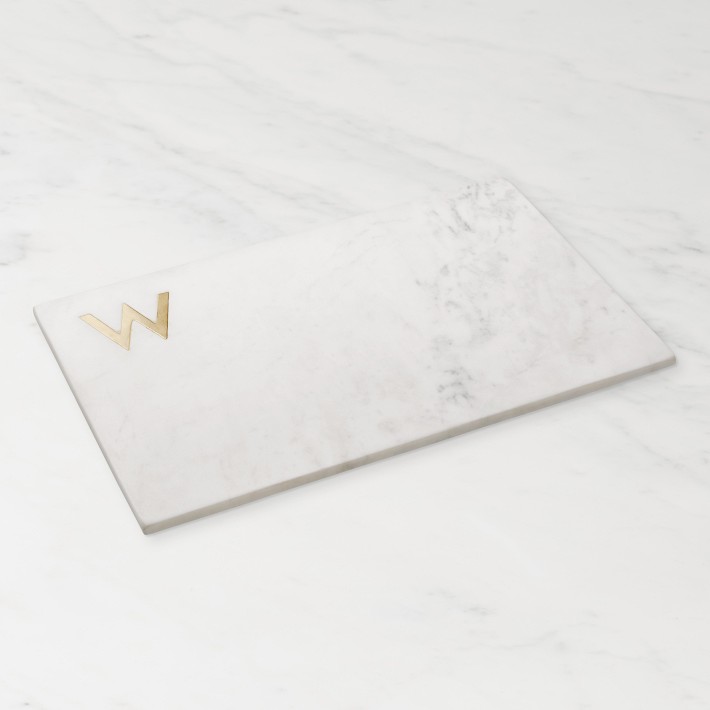 Marble & Brass Monogram Board - W