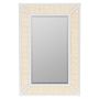 Freya Wall Mirror: Cane With White Wood