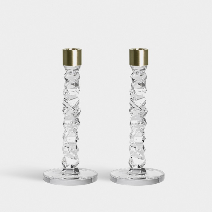 Orrefors Carat Candlestick, Set of 2