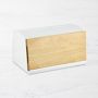 Williams Sonoma Ceramic & Wood Bread Box