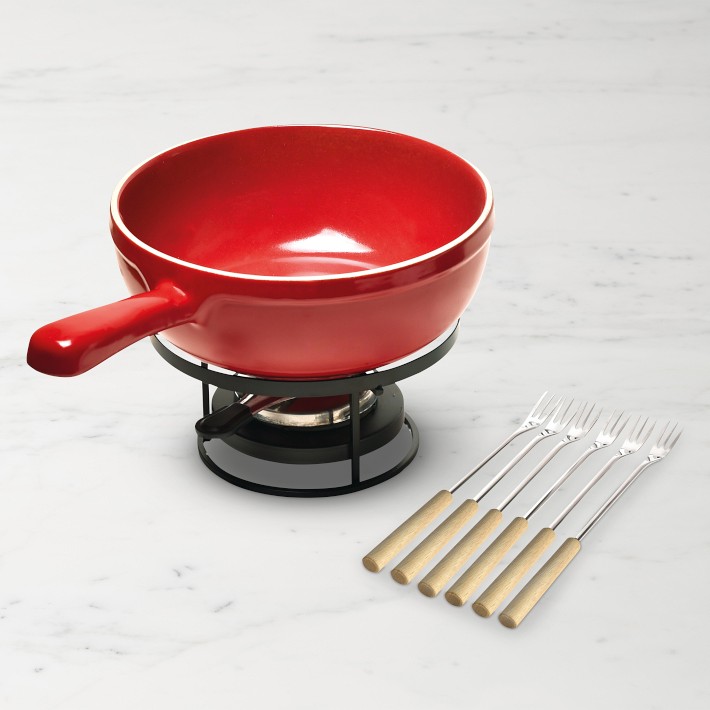 Emile Henry Fondue Pot, 2 3/4-Qt., Burgundy