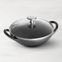 Staub Enameled Cast Iron Mini Wok, 8", Graphite