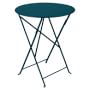 Fermob Outdoor Bistro Round Table, 24", Steel, Acapulco Blue