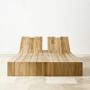 Larnaca Outdoor Natural Teak Double Chaise