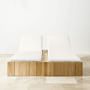 Larnaca Outdoor Natural Teak Double Chaise