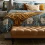 Fairfax Bench, Turned Leg with Tufted Top (51&quot;-61&quot;)