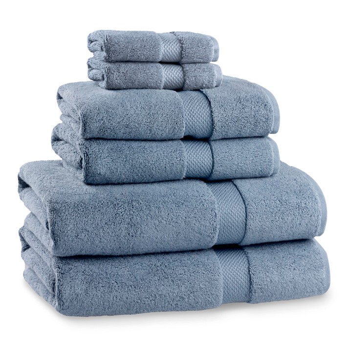 Chambers® Heritage Turkish Solid Towels, Set of 6 in Alpine Grey