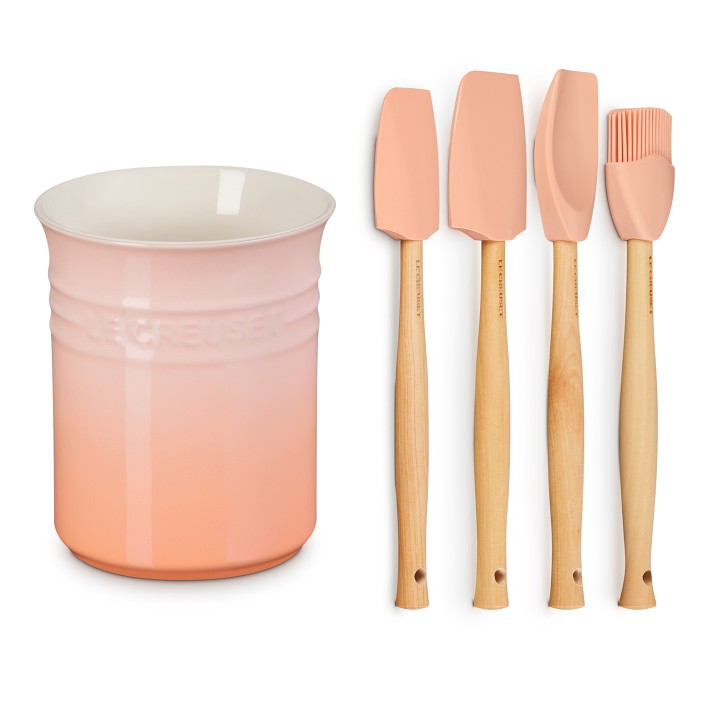 Le Creuset Silicone Utensils with Utensil Holder Set of 5