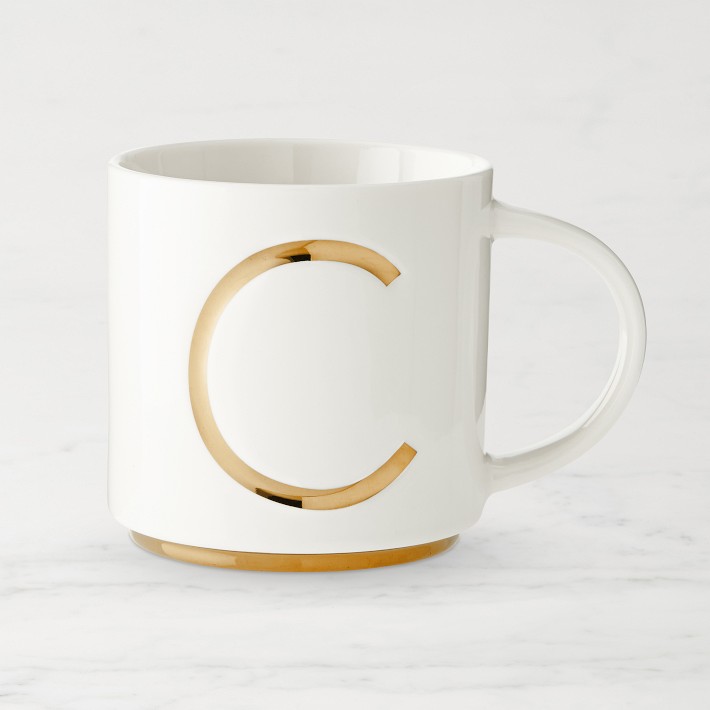 Gold Monogram Mug