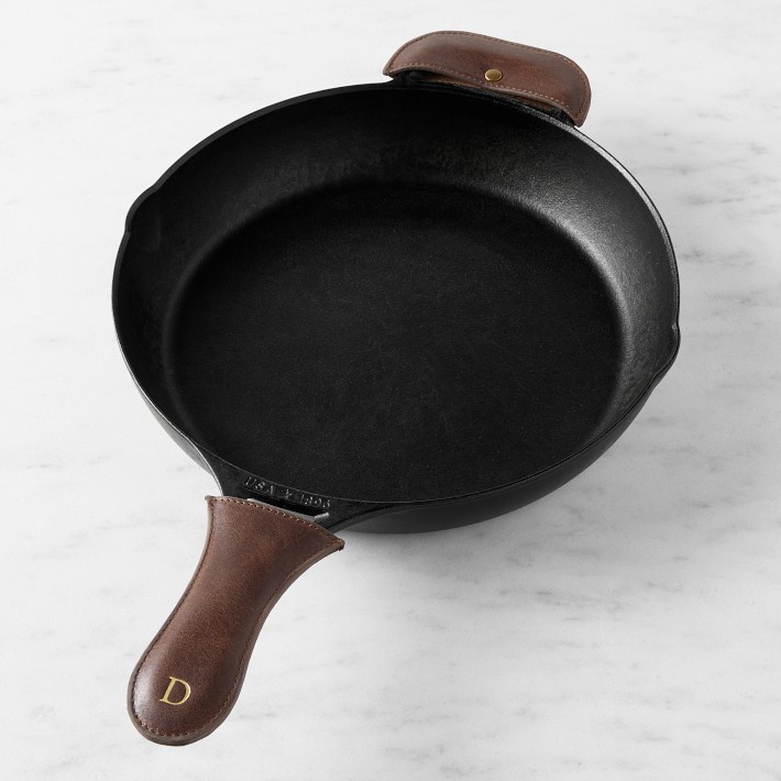 Personalized Leather Handle Sleeve Set for Lodge Skillet