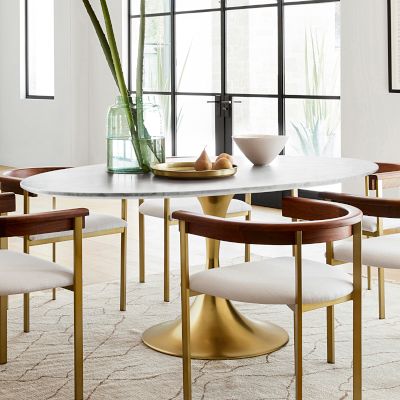 Large oval tulip dining table discount