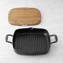 All-Clad Enameled Cast Iron Grill Pan with Trivet, 11&quot;