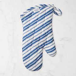 Williams Sonoma Stripe Oven Mitt, Bright Blue