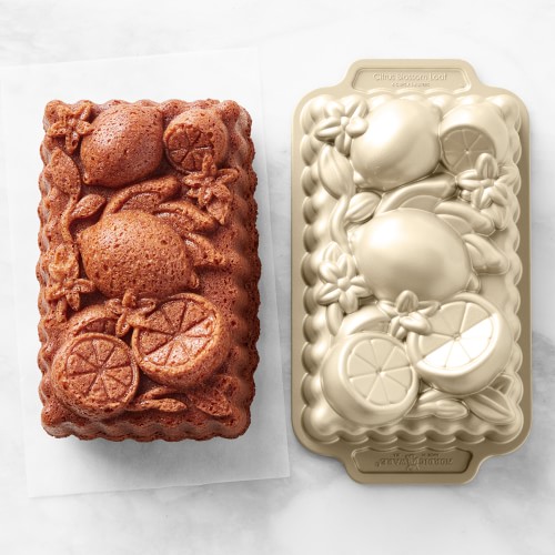 Nordic Ware Cast Aluminum Nonstick Citrus Blossom Loaf Pan