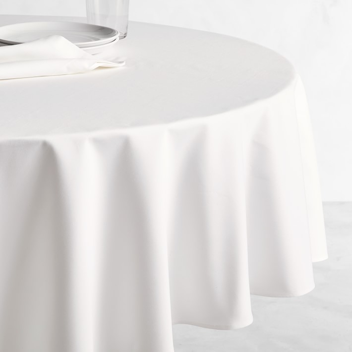 OPEN BOX: Williams Sonoma Pantry Tablecloth, 70" Round, White