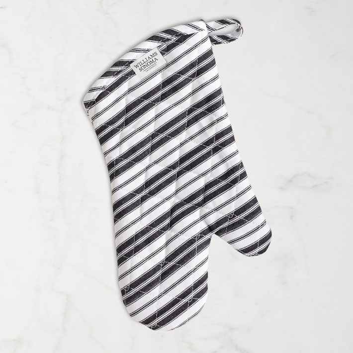 Williams Sonoma Stripe Oven Mitt, Jet Black