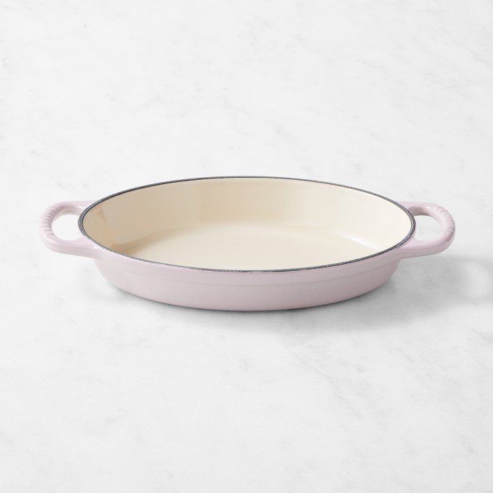 Le Creuset Signature Enameled Cast Iron Oval Gratin Baker, Shallot, 1-Qt.