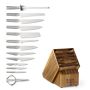 Global Sozo Acacia Knife Block, Set of 14