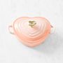 Le Creuset Enameled Cast Iron Shallow Heart Oven, 1 1/4-Qt., Peche w/ Gold Knob