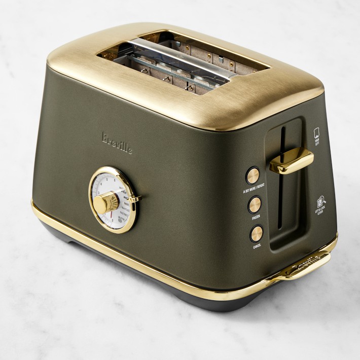 Breville Toast Select Luxe 2-Slice Toaster, Olive Tapenade & Brass