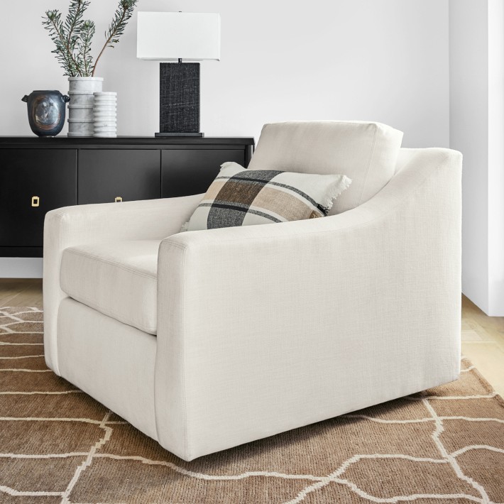 Ghent Slope Arm Swivel Armchair