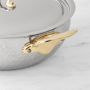 Mauviel M'Elite B Hammered Stainless-Steel Universal Pan, 5-Qt