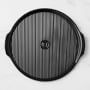 Emile Henry French Ceramic Ribbed Pizza Stone, Black