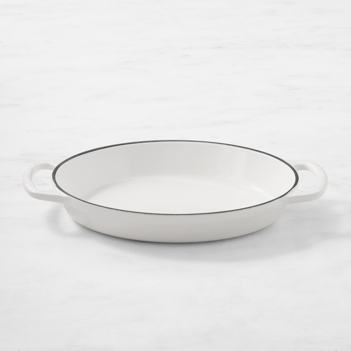 Le Creuset Enameled Cast Iron Oval Gratin Baker, White