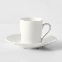 Apilco Tuileries Porcelain Espresso Cups & Saucers, Set of 4