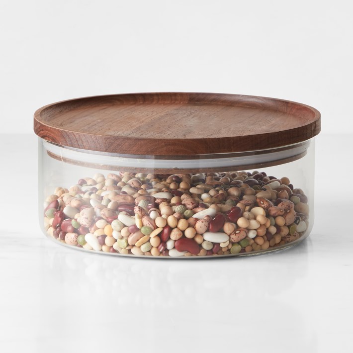 Small Stackable Glass Canister