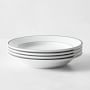 Apilco Tradition Porcelain Blue-Banded Soup Bowls, Set of 4