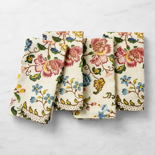 Provençal Floral Napkins, Set of 4, Multi-Colored