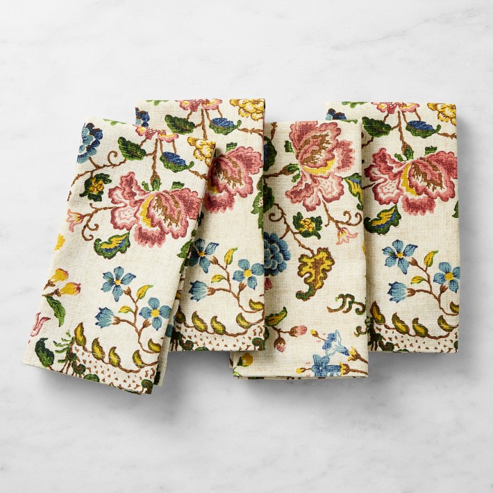 Provençal Floral Napkins, Set of 4, Multi-Colored