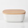 Emile Henry French Ceramic Breadbox, Flour