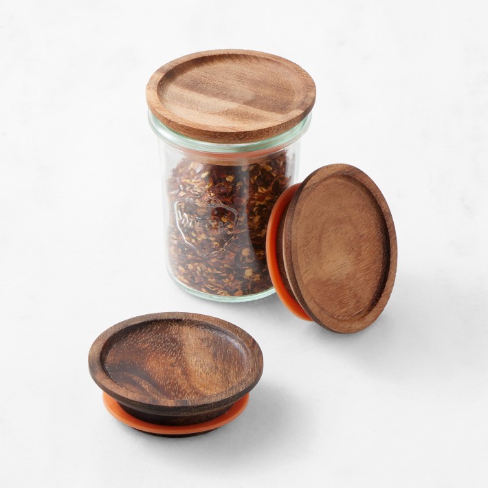 Weck Wood Lid, Set of 3, Small