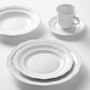 Pillivuyt Queen Anne Porcelain 5-Piece Dinnerware Set