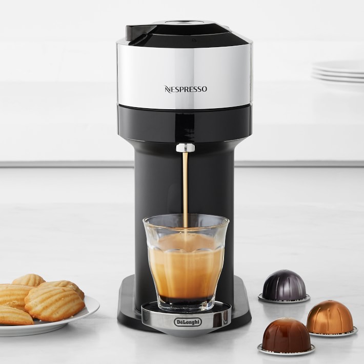 Nespresso Vertuo Next Deluxe Coffee and Espresso Machine by De Longhi Chrome