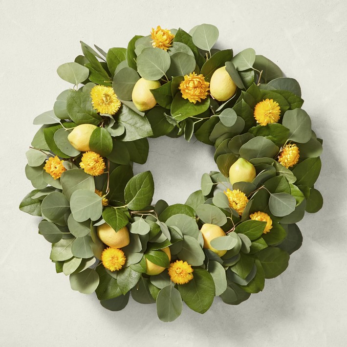 Lemon & Eucalyptus Wreath, 20"
