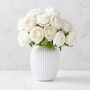 Jeff Leatham Real Touch White Ranunculus Stems, Set of 12