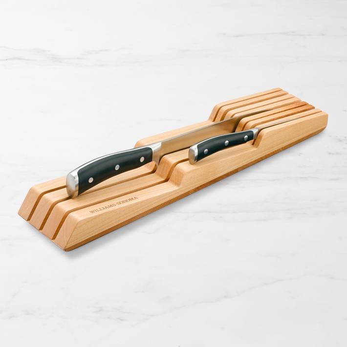 Williams Sonoma In-Drawer 7-Slot Knife Organizer, Maple