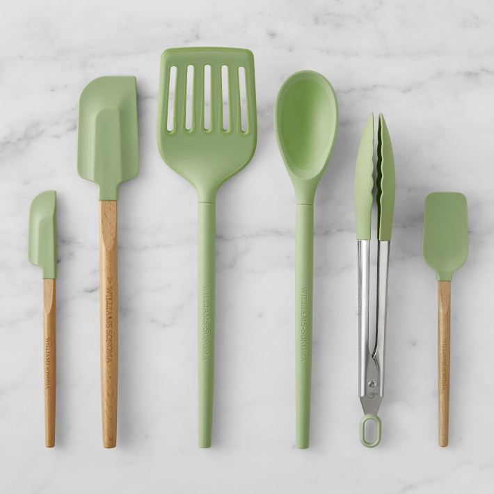Lime Green Silicone Utensils and Spatulas, Set of 6