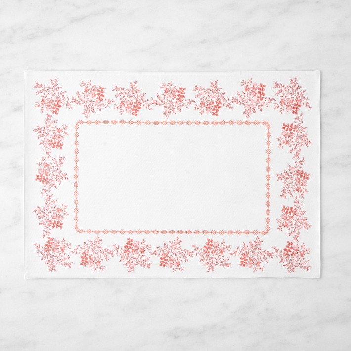English Floral Placemat, Pink