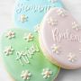 Personalized Daisy Egg Cookies, Set of 3