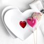 Valentine's Day Heart Shaped Cake Pops, Set of 8