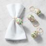 Cloisonn&#233; Egg Napkin Rings, Set of 4