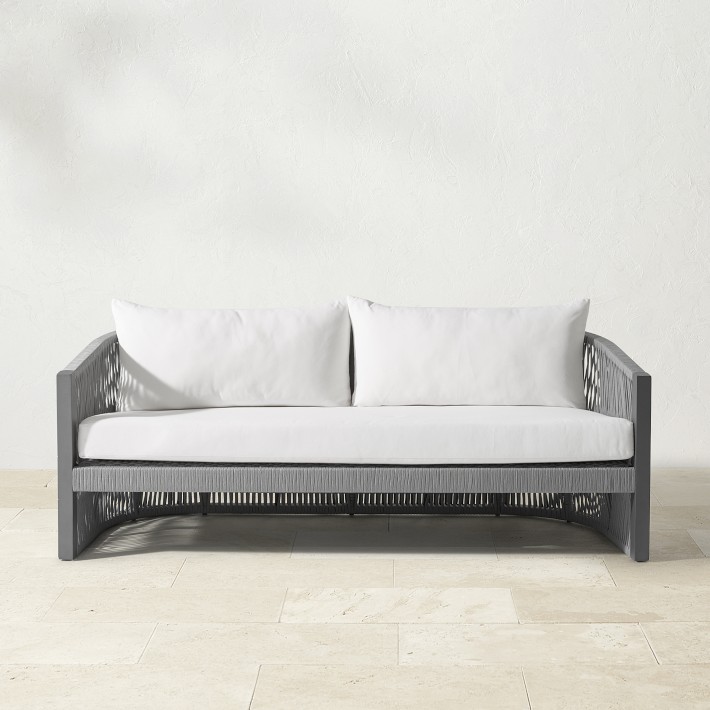 Pasadena Outdoor Metal and Rope Sofa (76&quot;)