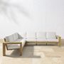 Larnaca Outdoor Natural Teak Customizable Sectional (62&quot;-90&quot;)