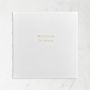 Wedding Journal with White Pebble Grain Leather